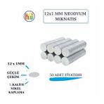 Neodyum Mıknatıs Nikel Kaplama 12mm X1 Mm 50 Adet Fiyatıdır