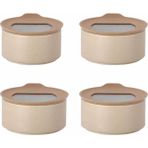 Neoflam D-NEONE070-09 Fika One Seramik 4 Adet 700 ml Bej Saklama Kabı