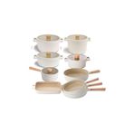 Neoflam Fika Alüminyum Döküm Cam Kapaklı 15 Parça Tencere & Tava Seti 18D18S22D24K26D24T26T26W28T28G
