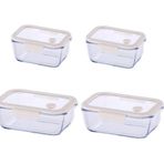 Neoflam Fika Glace Bej Vakumlu 4 Parça Saklama Kabı 460 ml + 800 ml
