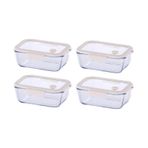 Neoflam Fika Glace Bej Vakumlu 4 Parça Saklama Kabı 800 ml