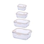 Neoflam Fika Glace Bej Vakumlu 4 Parça Saklama Kabı Seti