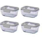 Neoflam Fika Glace Gri Vakumlu 4 Parça Saklama Kabı 460 ml