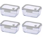 Neoflam Fika Glace Gri Vakumlu 4 Parça Saklama Kabı 800 ml