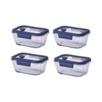 Neoflam Fika Glace Mavi Vakumlu 4 Parça Saklama Kabı 460 ml