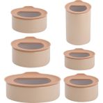 Neoflam Fıka One Pembe Seramik Saklama Kabı 6 Parça Hafif Tasarım ve Ergonomik Kullanım - 6 Adet