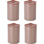 Neoflam Fika One Seramik 4 Adet 650 ml Pembe Saklama Kabı