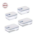 Neoflam Perfect Seal Dikdörtgen Cam Saklama Kabı Seti 4 Parça 1100ML + 1600ML