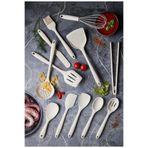NEOFLAM Silikon Bej 12 Parça Mutfak Aletleri Seti, Spatula, Kaşık, Kepçe, Maşa, Süzgeç