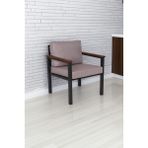Neokas Bahce Mobilyası, Modern Balkon Mobilyası, Kafe Oturma Takımı, Teras Koltugu, 1 Tekli Koltuk - 55 - Gri - Antrasit