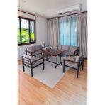 Neokas Bahce Mobilyası, Modern Balkon Mobilyası, Kafe Oturma Takımı, Teras Koltugu, 1+1+2+3+M - 55 X 60 - Antrasit