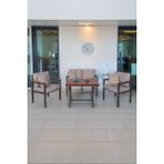 Neokas Bahce Mobilyası, Modern Balkon Mobilyası, Kafe Oturma Takımı, Teras Koltugu, 1+1+2+M - 55 - Gri - Antrasit