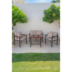 Neokas Bahce Mobilyası, Modern Balkon Mobilyası, Kafe Oturma Takımı, Teras Koltugu, 1+1+2+m Beyaz