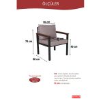Neokas Bahce Mobilyası, Modern Balkon Mobilyası, Kafe Oturma Takımı, Teras Koltugu, 1+1+M