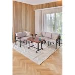 Neokas Bahce Mobilyası, Modern Balkon Mobilyası, Kafe Oturma Takımı, Teras Koltugu, Balkon Oturma Grubu, 2+3+M