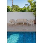 Neokas Bahçe Takımı, Balkon Mobilyası, 1+1+3, Kafe Koltuğu, Bekleme Alanı Koltuğu - 55 X 60 - Beyaz