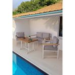 Neokas Balkon Mobilyası, Bahçe Takımı, 1+1+2+masa, Kafe Koltuğu, Bekleme Alanı Koltuğu Beyaz