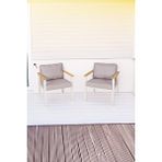 Neokas Balkon Mobilyası, Bahçe Takımı, 2 Tekli Koltuk, Kafe Koltuğu, Bekleme Alanı Koltuğu Beyaz