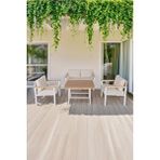 Neokas Metal Bahçe Oturma Grubu, Balkon Takımı, Kafe Koltuğu, Bekleme Alanı Koltuğu, 1 + 1 + 2 + Masa Beyaz