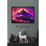 Neon Araba - Araba Posterleri , Neon Poster , Kağıt Poster Çerçevesiz