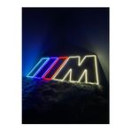 Neon Blow Art Neon Led Tabela M Logo Modeli Duvar Dekorasyon