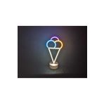 Neon Dondurma Şekilli Neon LED Lamba - 12V Adaptörlü - Aç Kapa Düğmeli - 3D Yazıcı Üretim