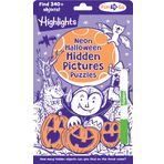 Neon Halloween Hidden Pictures Puzzles: Halloween Puzzle Book for Kids with Neon Hidden Pictures Scenes and Gel Marker, Perfect Halloween Gift and Travel Activity for Ages 69
