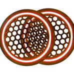Neon Işıklı 16 cm Hoparlör ve Midrange Kapağı - 2 Adet - Kırmızı