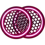 Neon Işıklı 16 cm Hoparlör ve Midrange Kapağı - 2 Adet - Pembe