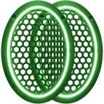 Neon Işıklı (6x9) Inç Kaliteli Plastik Hoparlör ve Midrange Kapağı - 2 Adet - Yeşil - Option-1