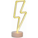 Neon Işıklı Şimşek Lamba Usb+Pil Oyuncu Odası Beşik-Çocuk Odası Ev-Ofis Neon Şimşek LED Gece Lambası - 32 x 11 - Beyaz