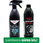 Neon Jant & Lastik Temizleyici 750 Ml.+ Lastik Parlatıcı 750 Ml+ Lastik Süngeri