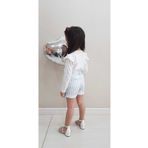 Neon Kız Çocuk Çizgili Şort %100 Polyester 1/2/3/4/5/6/7/8 Yaş