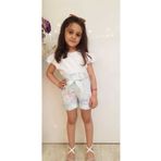 Neon Kız Çocuk Gökkuşağı Desenli Şort 1/2/3/4/5/6/4/8 Yaş