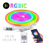 Neon Led Esnek Aydınlatma - Rgb Magıc Smart - 5 Metre Paket Ip67 - Uzaktan Kumanda + Uygulama (5067)