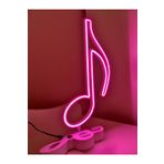 Neon Nota şeklinde Neon Led lamba 3D baskı 12V adaptörlü aç/kapa düğmeli