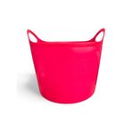 Neon Pembe, Esnek Plastik Kova – 20 Litre, Temizli Kovası, Esneyebilen Oyuncak ve Çamaşır Sepeti