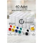NEON PLUS 40 Adet 3 ml Boya Kabı Ahşap Boya kabı