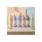 NEON PLUS 6 Renk 500 Gram Chalky Renk Akrilik Boya, Workshop, Etkinlik Boyama
