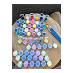 NEON PLUS Akrilik Boya 12 Renk 3ml Etkinlik Seti Toplam 10 Adet Ve 5 Adet Fırça