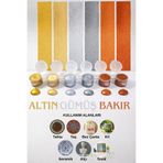 NEON PLUS Akrilik Boya 3ml, Altın, Gümüş ve Bakır Renk (6'lı Şerit) Obje, Taş Boyama, Etkinlik