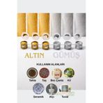 NEON PLUS Akrilik Boya 3ml, Altın ve Gümüş Renk (6'lı Şerit) Workshop, Etkinlik, Taş Boyama