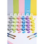NEON PLUS Akrilik Chalky Boya 3 ml 6 Renk 5 Paket Mini Taş Ahşap Seramik Tuval Alçı Tuval Etkinlik Boyama