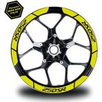 Neon Sarı Cf Moto 250 Sr Geniş Jant Sticker Etiket Modeli - Çok Renkli