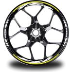Neon Sarı Yamaha Fz6 Takım Jant Sticker Etiket - Çok Renkli