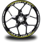 Neon Sarı Yamaha mt 09 Sp Takım Jant Sticker Etiket - Çok Renkli