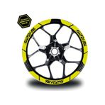 Neon Sarı Yamaha Yzf R25 Geniş Jant Sticker Etiket Modeli