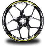 Neon Sarı Yamaha Yzf R3 Takım Jant Sticker Etiket - Çok Renkli