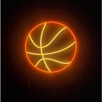Neon Ürün Adı: Basketbol Topu Neon LED Duvar Aydınlatması - 28X28 cm
