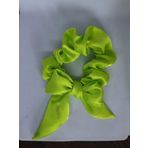 Neon Yeşil Fiyonklu Saten Saç Tokası, Scrunchie Toka - Saç Acıtmaz